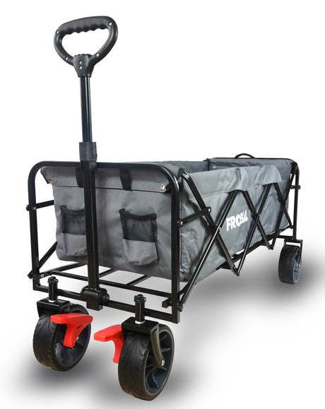 FROSAL Bollerwagen Oskar faltbar XXL grau groß & lang