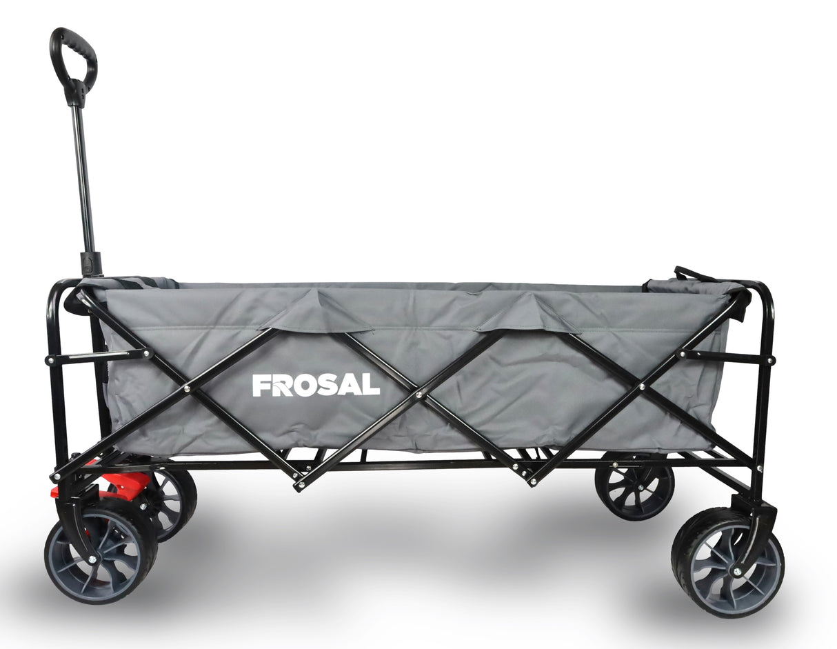 FROSAL Bollerwagen Oskar faltbar XXL grau groß & lang