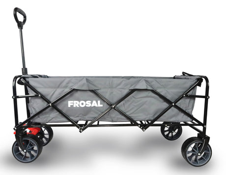 FROSAL Bollerwagen Oskar faltbar XXL grau groß & lang