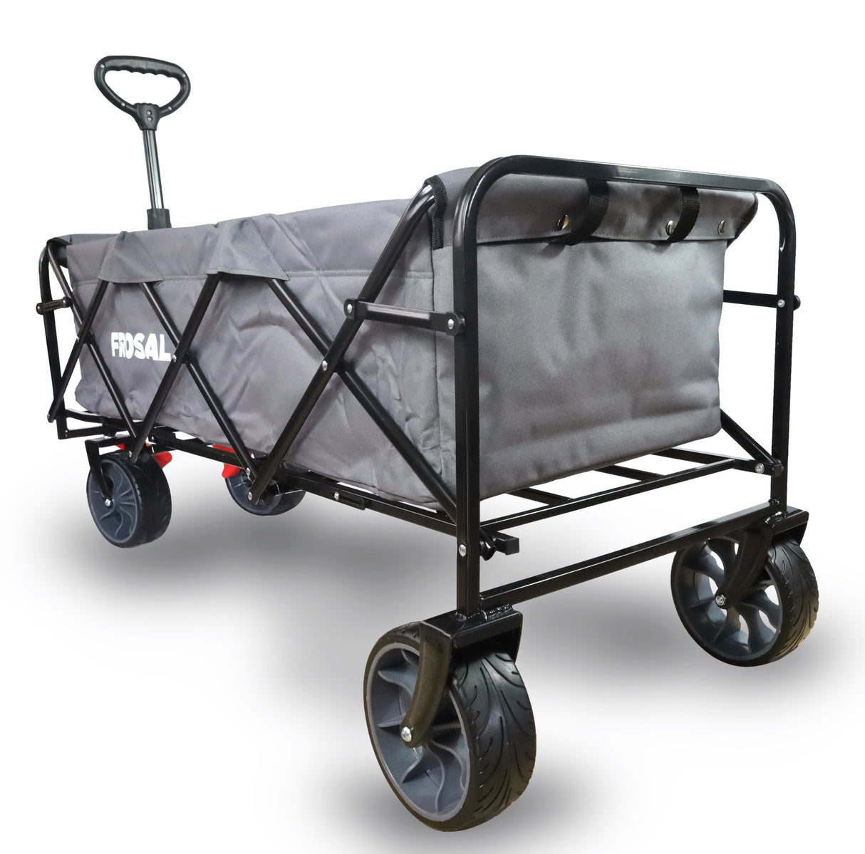 FROSAL Bollerwagen Oskar faltbar XXL grau groß & lang