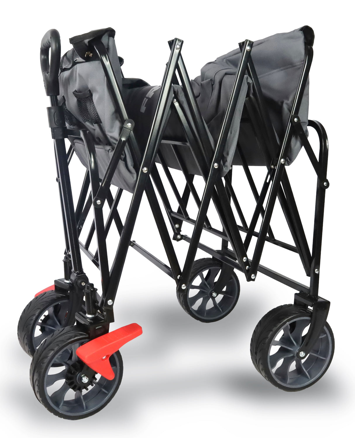 FROSAL Bollerwagen Oskar faltbar XXL grau groß & lang