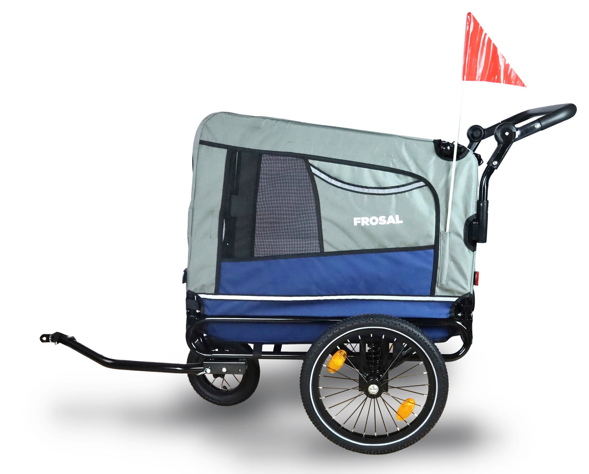 FROSAL Fahrradanhänger 2in1 Hundetrailer Hundebuggy Lasse