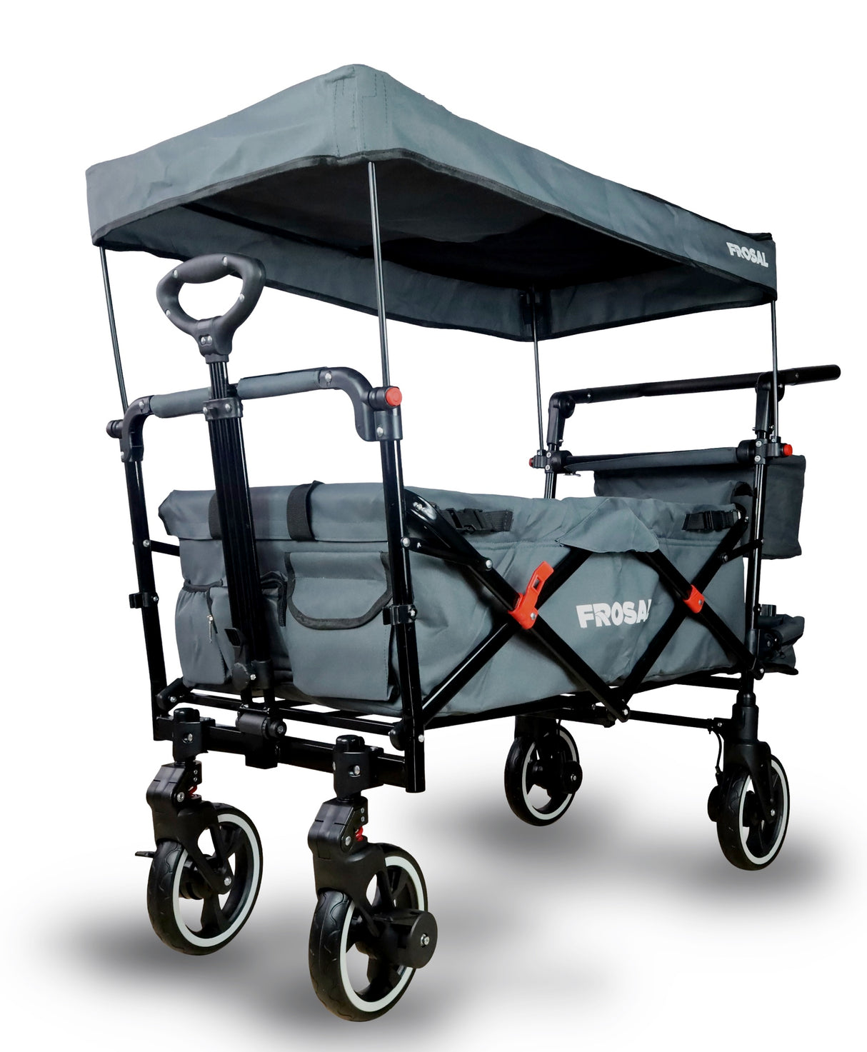 FROSAL Bollerwagen Paul grau faltbar Premium Handwagen