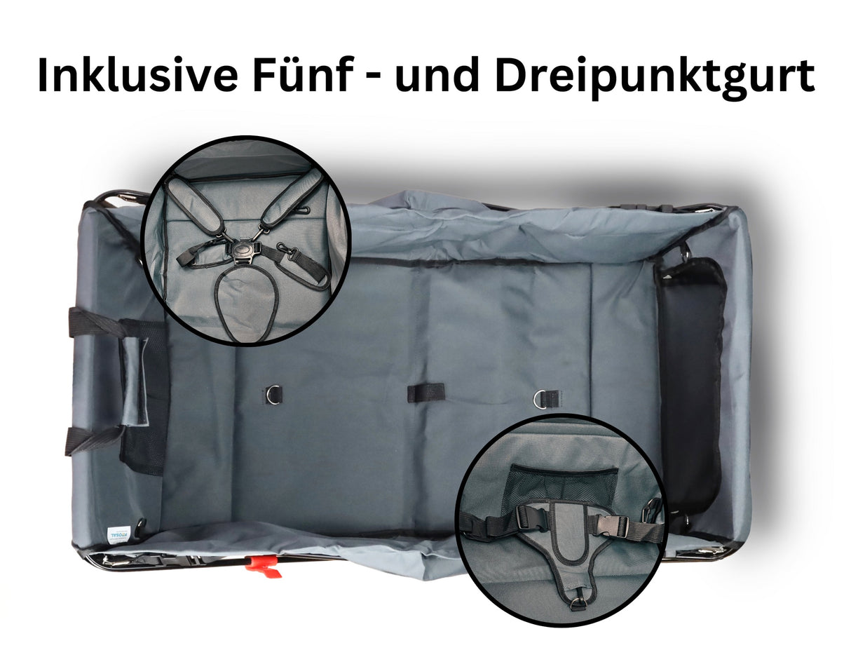 FROSAL Bollerwagen Paul grau faltbar Premium Handwagen