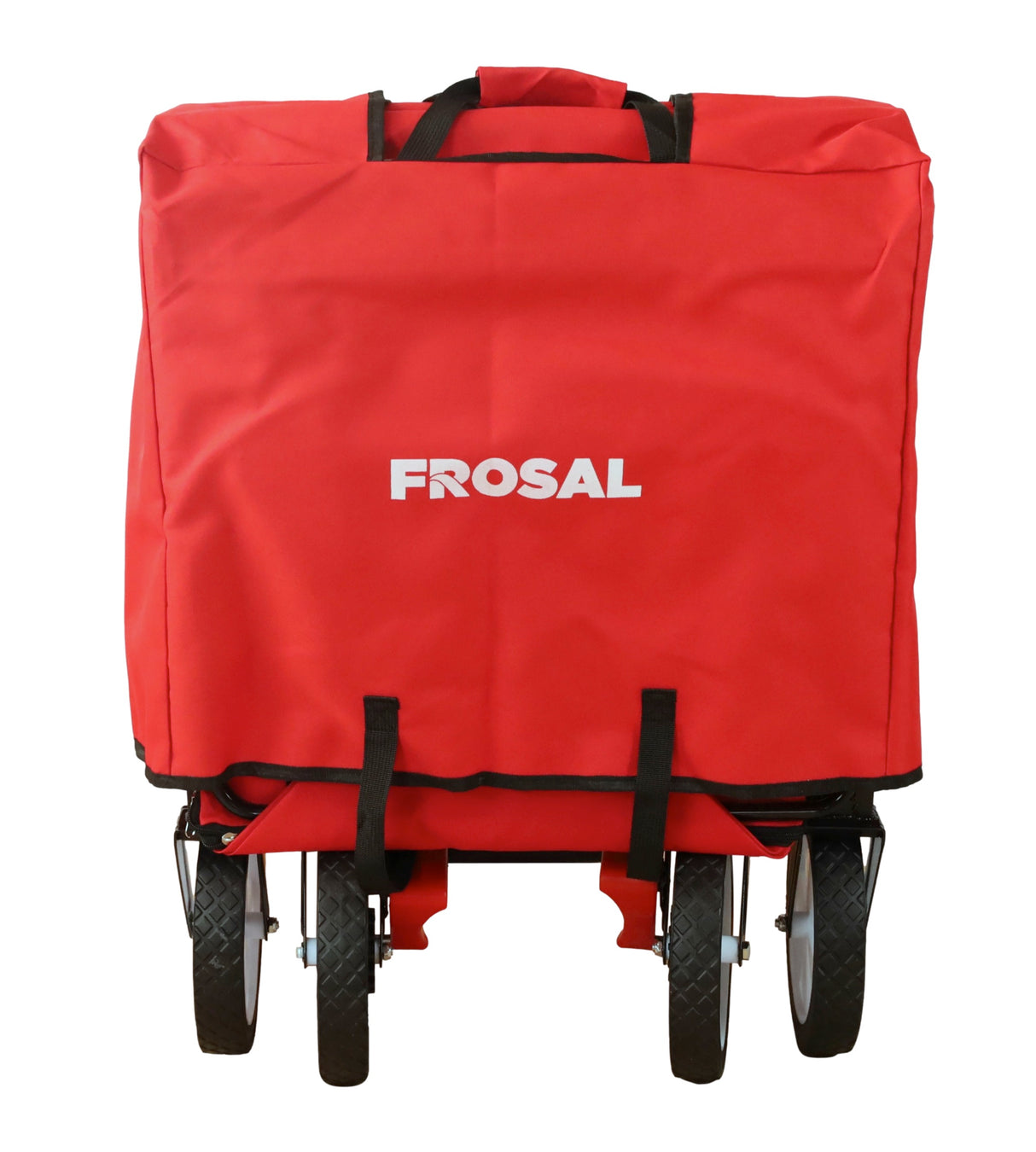 FROSAL Faltbarer Bollerwagen Max mit Sonnendach rot