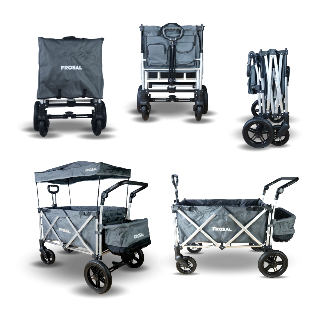 FROSAL Bollerwagen VICTOR faltbar für Kinder klappbar