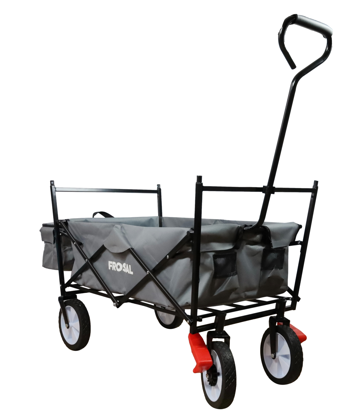 FROSAL Faltbarer Bollerwagen Max mit Sonnendach grau