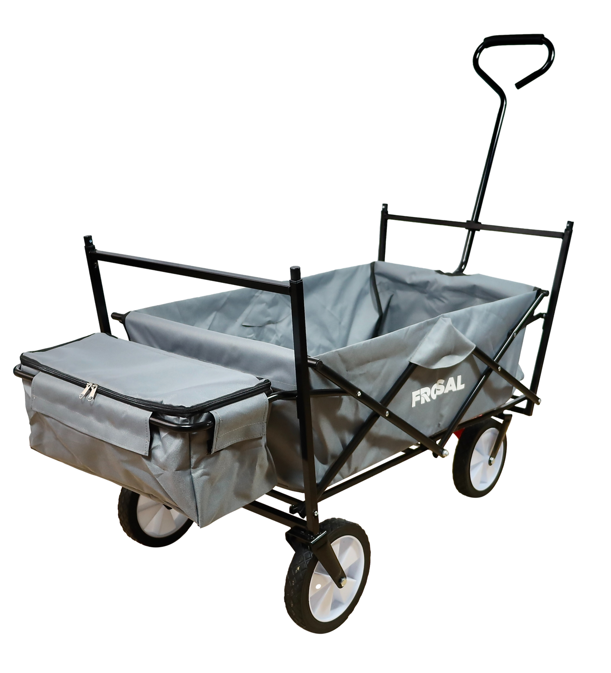 FROSAL Faltbarer Bollerwagen Max mit Sonnendach grau