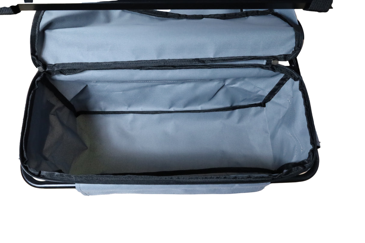 FROSAL Faltbarer Bollerwagen Max mit Sonnendach grau