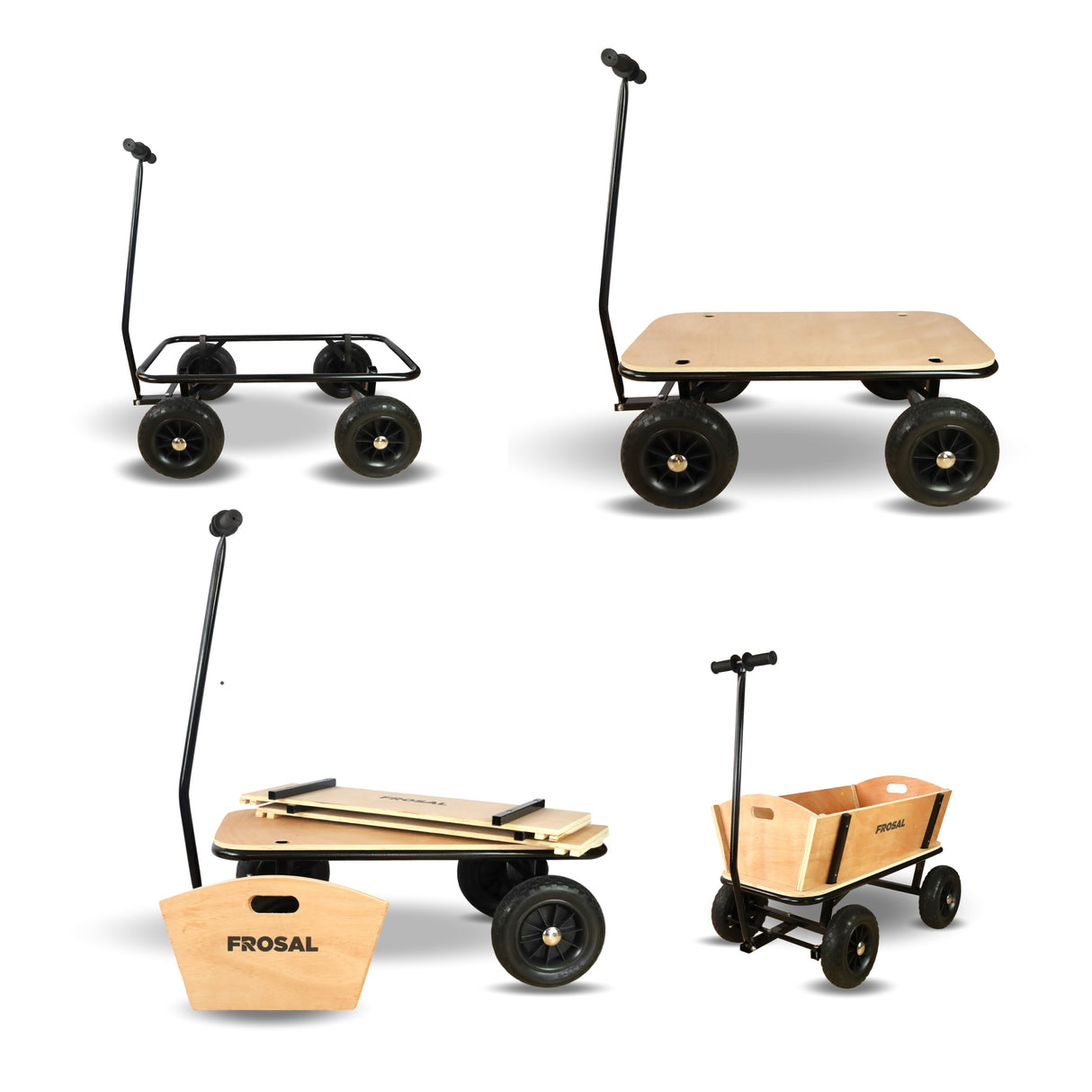 FROSAL Bollerwagen Erik Holz-Bollerwagen Transportwagen