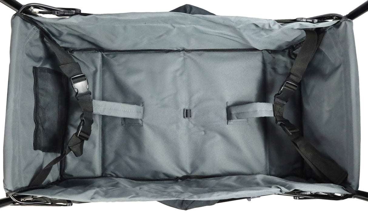 FROSAL Faltbarer Bollerwagen Loki schwarz/grau mit Luftreifen