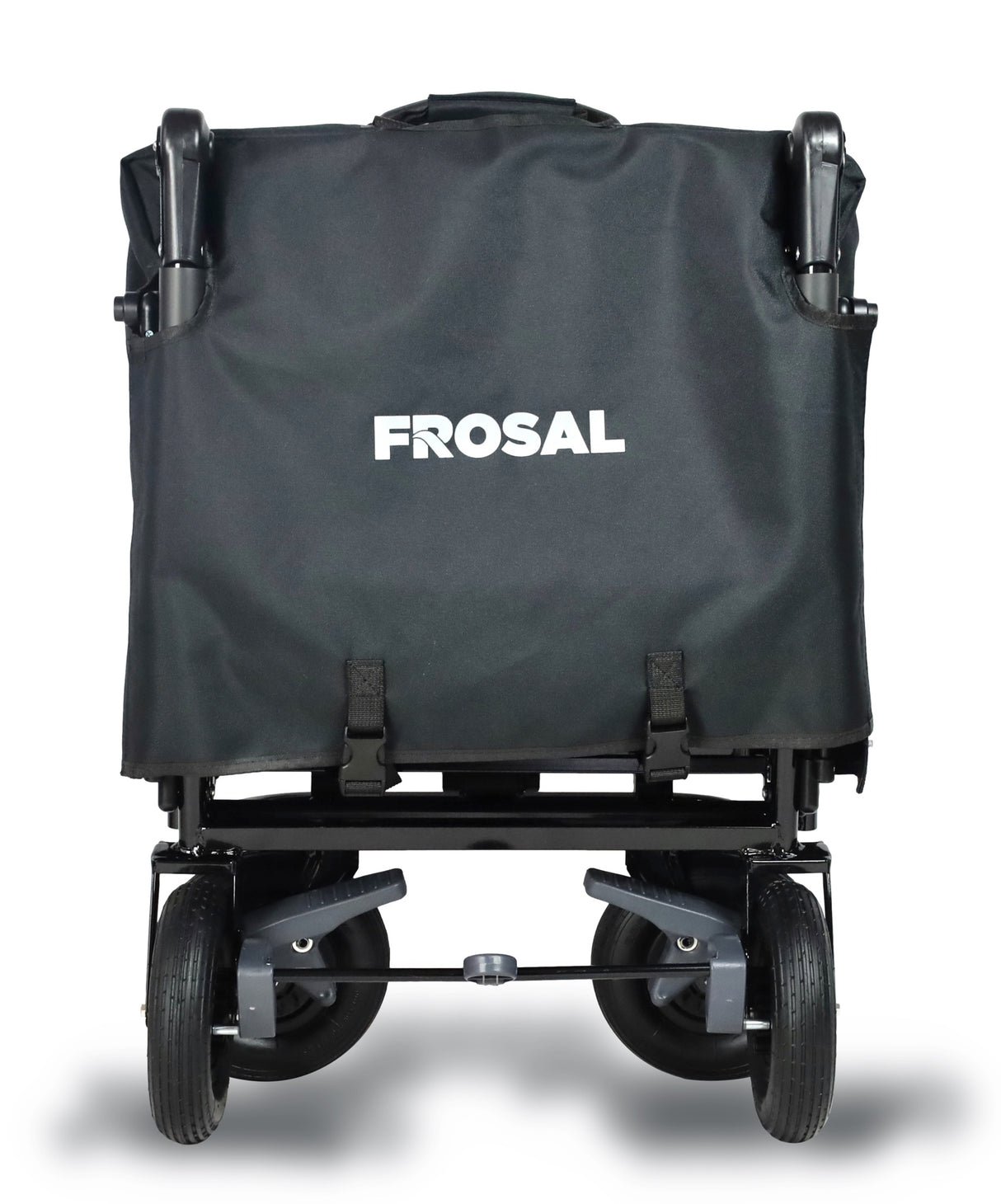 FROSAL Faltbarer Bollerwagen Loki schwarz/grau mit Luftreifen