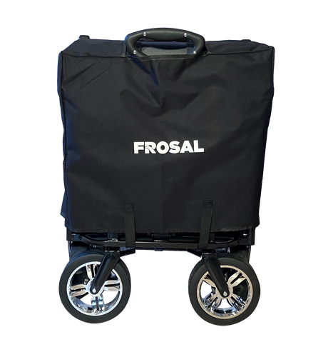 FROSAL Faltbarer Bollerwagen Loki klappbar mit Sonnendach und Schiebegriff