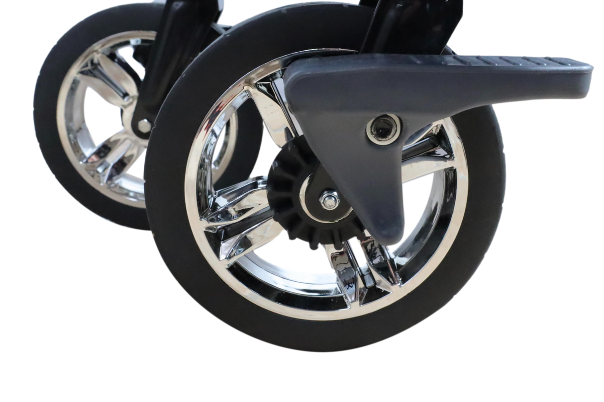 FROSAL Faltbarer Bollerwagen Loki klappbar mit Sonnendach und Schiebegriff