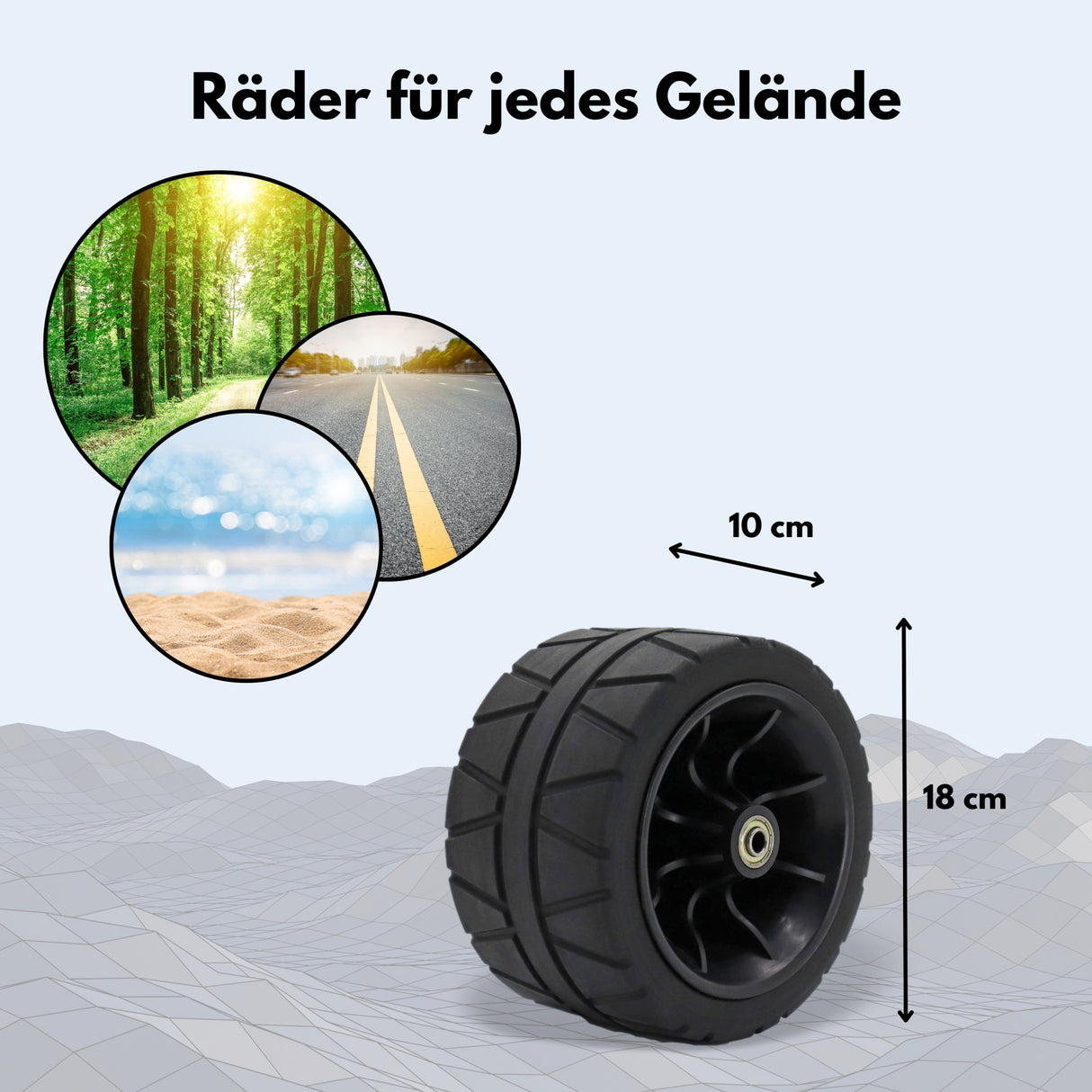 FROSAL faltbarer Bollerwagen Anton beige - XXL