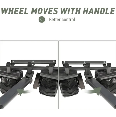 Sekey faltbarer Bollerwagen FW28 - große Räder, Bremse, 94L - weiß/grün