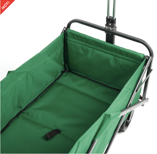Sekey faltbarer Bollerwagen, große Räder und Bremsen in grün