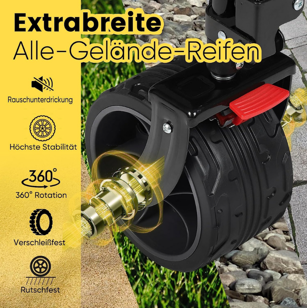 Sekey Bollerwagen XL faltbarer Bollerwagen mit Bremse, 135L, 120KG,