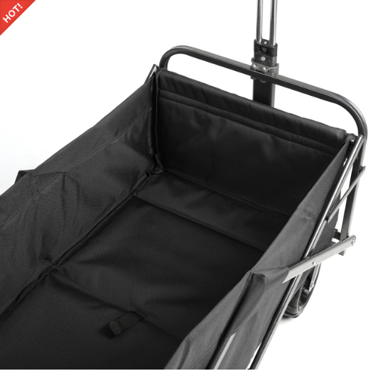 Sekey faltbarer Bollerwagen, große Räder und Bremsen in schwarz