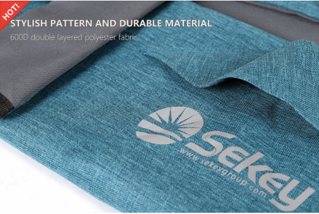 Sekey faltbarer Bollerwagen, große Räder und Bremsen in hellblau