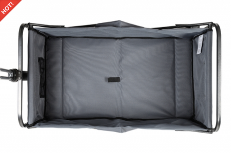 Sekey faltbarer Bollerwagen, große Räder und Bremsen in schwarz/grau