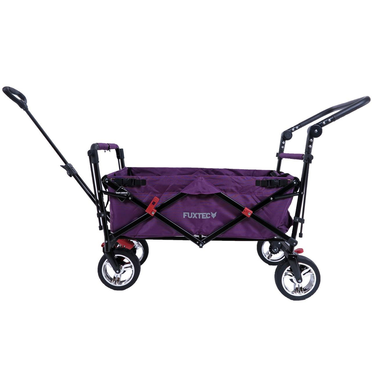 FUXTEC faltbarer Bollerwagen FX-CT700P mit UV-Schutz-Sonnendach, purpur