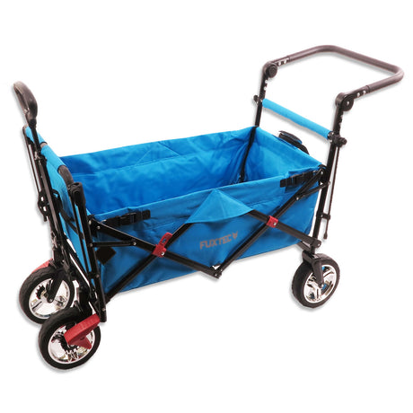 FUXTEC faltbarer Bollerwagen FX-CT700T mit UV-Schutz-Sonnendach, türkis