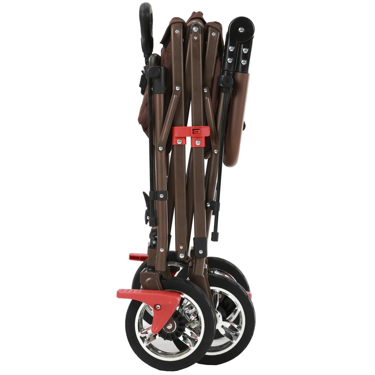 FUXTEC faltbarer Bollerwagen FX-CT700B mit Sonnendach, braun