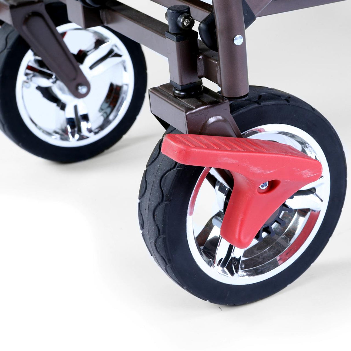 FUXTEC faltbarer Bollerwagen FX-CT700B mit Sonnendach, braun