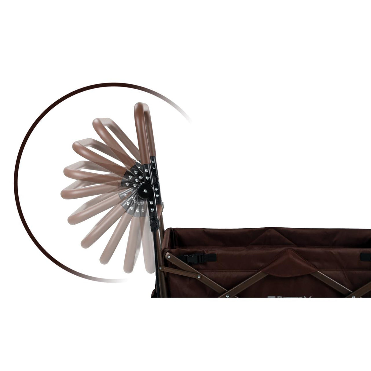 FUXTEC faltbarer Bollerwagen FX-CT700B mit Sonnendach, braun