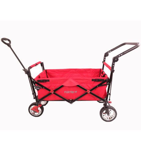 FUXTEC faltbarer Bollerwagen FX-CT700R mit UV-Schutz-Sonnendach, rot