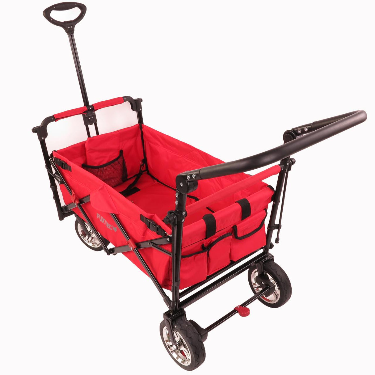 FUXTEC faltbarer Bollerwagen FX-CT700R mit UV-Schutz-Sonnendach, rot
