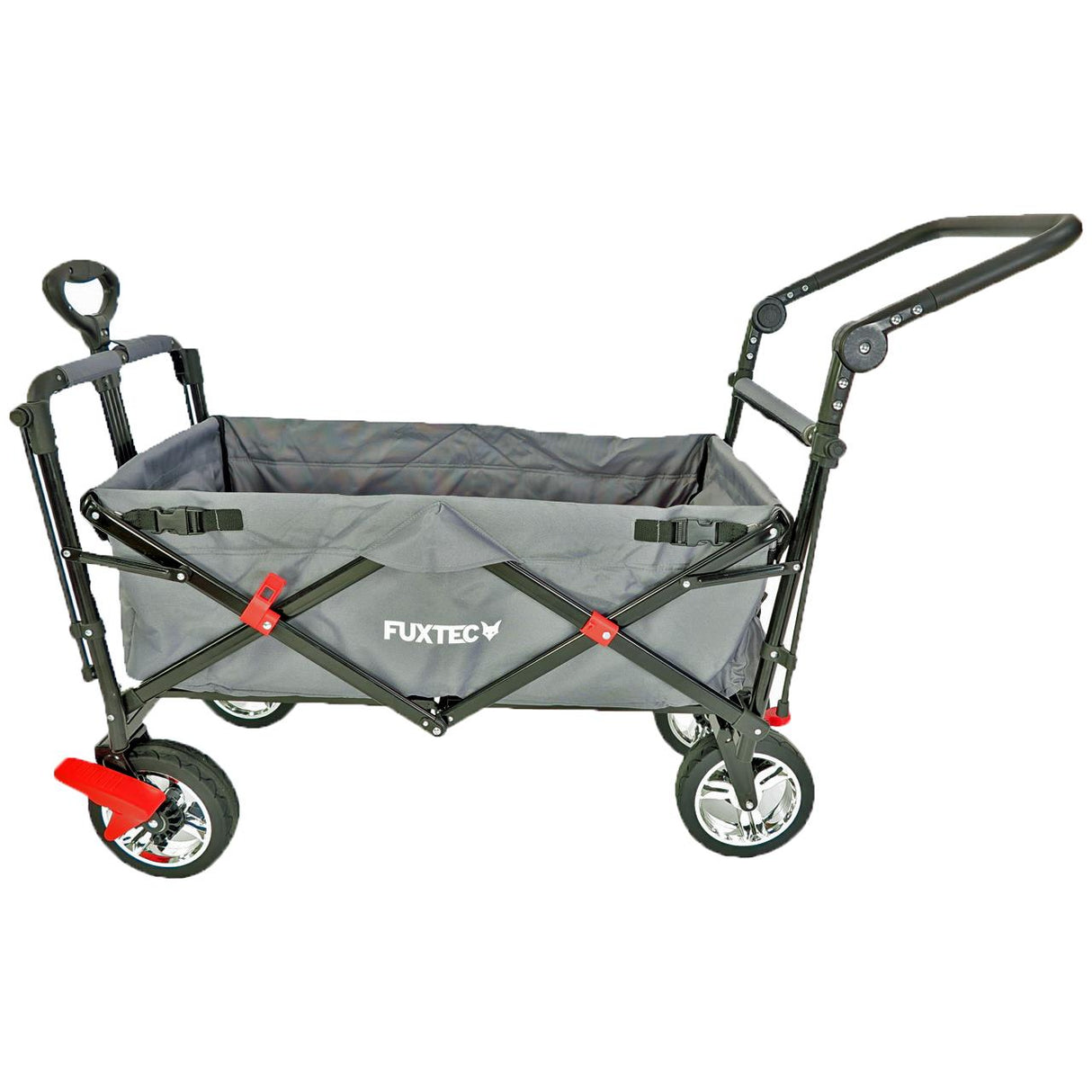 FUXTEC faltbarer Bollerwagen FX-CT700G mit UV-Schutz-Sonnendach, grau