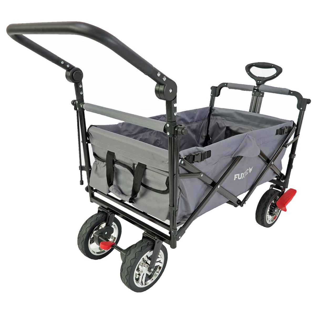 FUXTEC faltbarer Bollerwagen FX-CT700G mit UV-Schutz-Sonnendach, grau