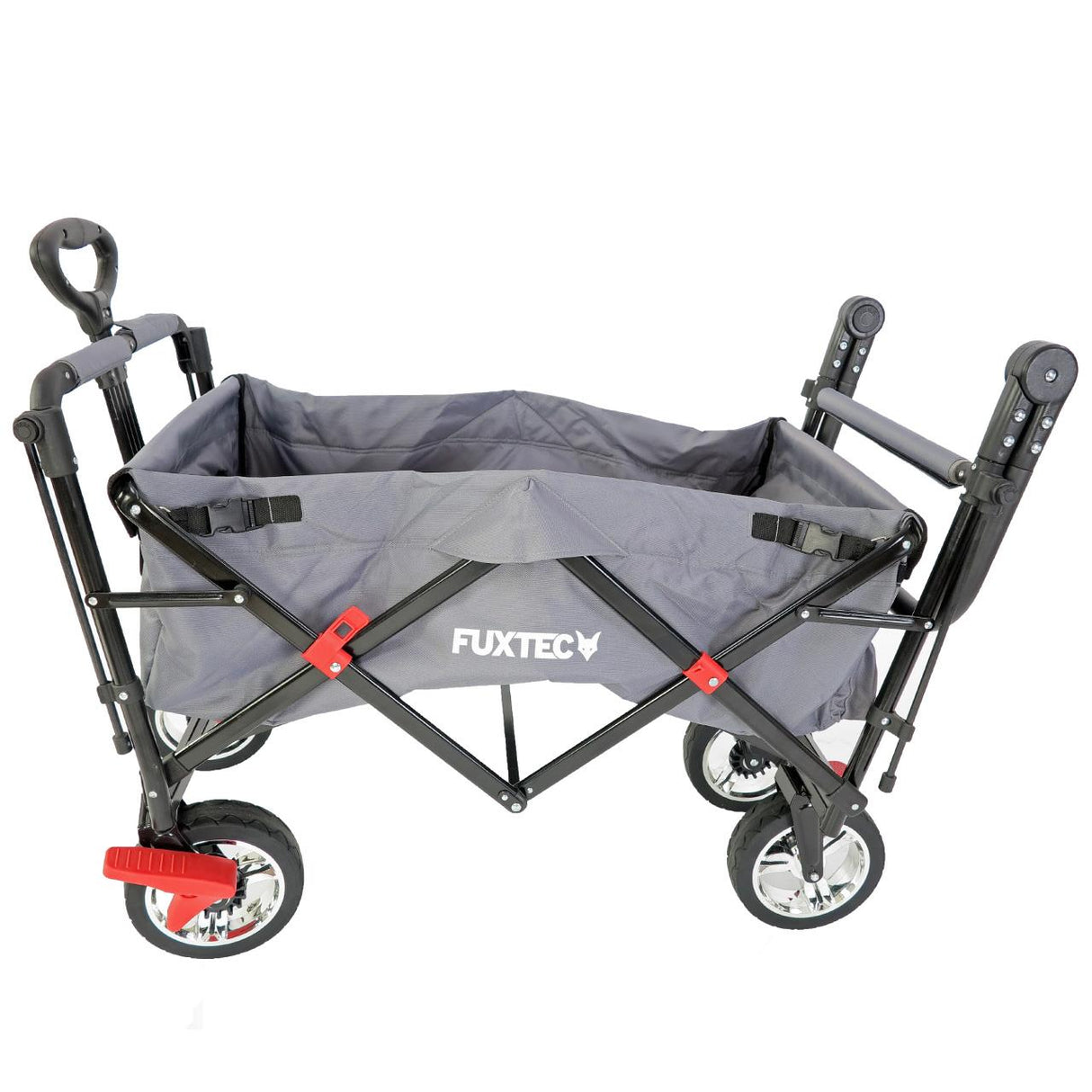 FUXTEC faltbarer Bollerwagen FX-CT700G mit UV-Schutz-Sonnendach, grau