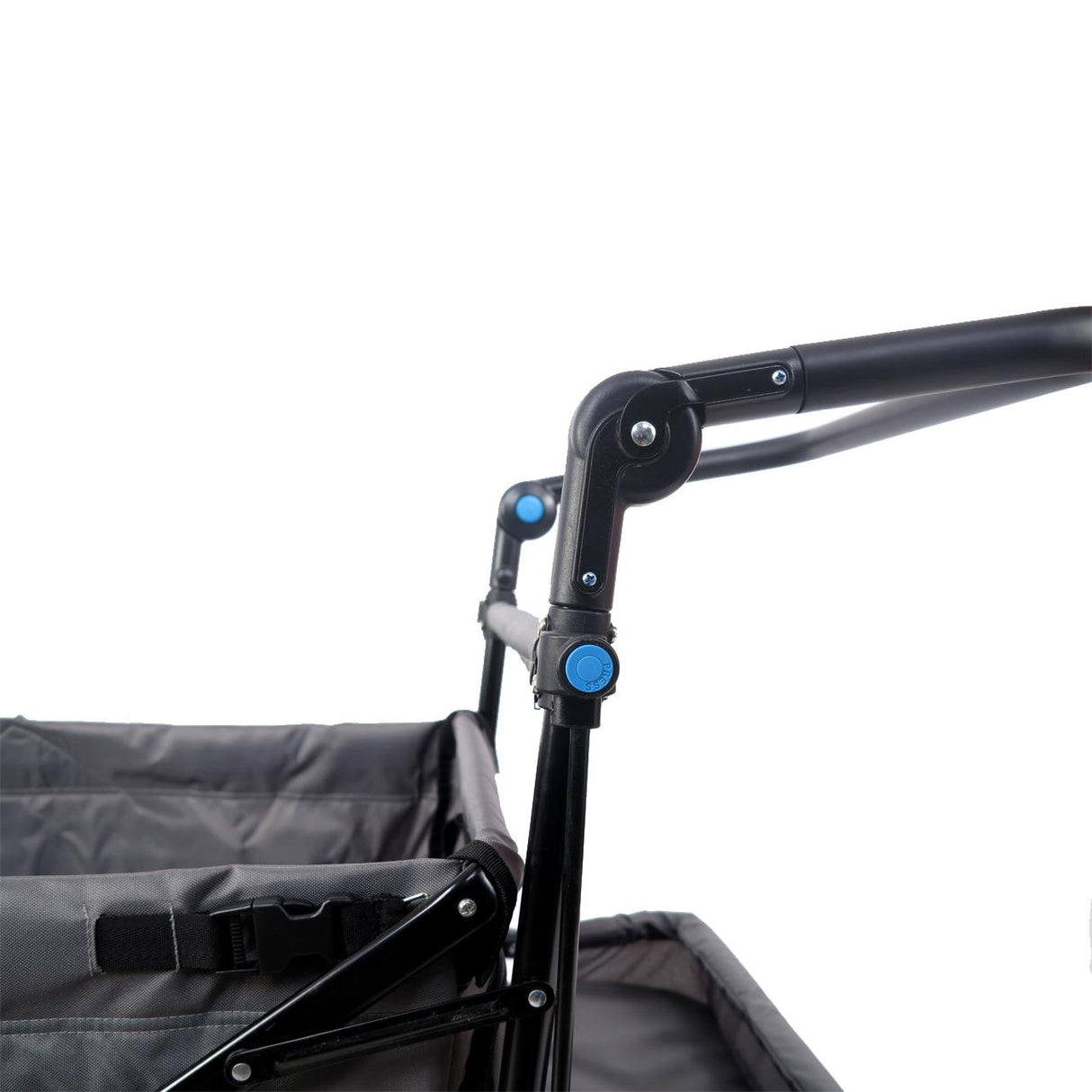 FUXTEC faltbarer Bollerwagen FX-CT800G, mit Dach, Schiebegriff und Innenraumverlängerung in Grau