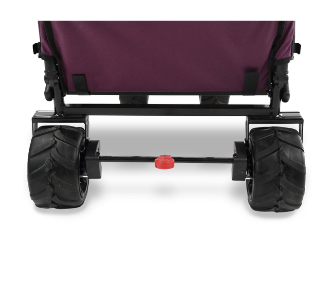 FUXTEC Strand-Bollerwagen FX-CTB800, in purpur, UV-Sonnendach,Schiebegriff, Innenraumverlängerung