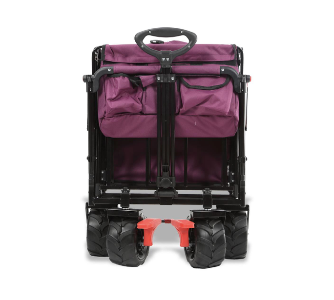 FUXTEC Strand-Bollerwagen FX-CTB800, in purpur, UV-Sonnendach,Schiebegriff, Innenraumverlängerung