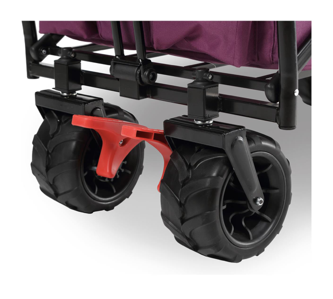 FUXTEC Strand-Bollerwagen FX-CTB800, in purpur, UV-Sonnendach,Schiebegriff, Innenraumverlängerung