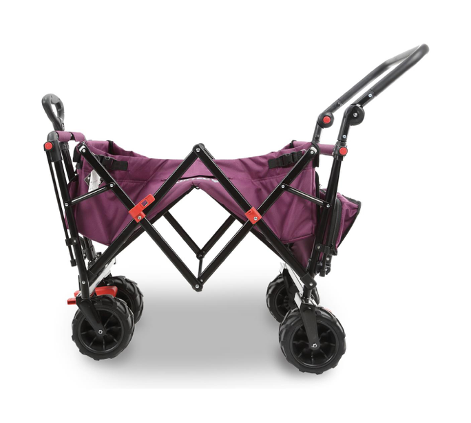 FUXTEC Strand-Bollerwagen FX-CTB800, in purpur, UV-Sonnendach,Schiebegriff, Innenraumverlängerung