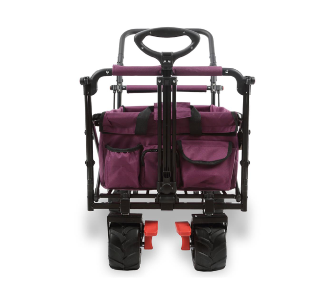 FUXTEC Strand-Bollerwagen FX-CTB800, in purpur, UV-Sonnendach,Schiebegriff, Innenraumverlängerung