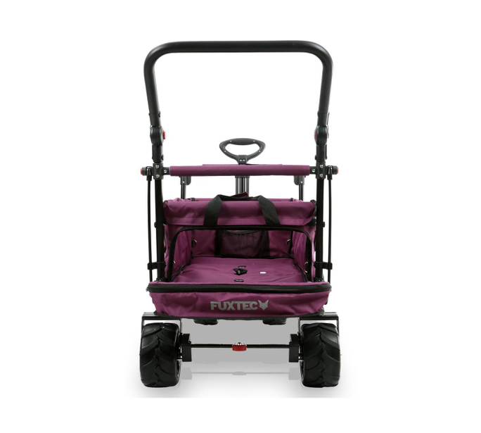 FUXTEC Strand-Bollerwagen FX-CTB800, in purpur, UV-Sonnendach,Schiebegriff, Innenraumverlängerung