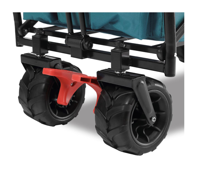 FUXTEC Strand-Bollerwagen FX-CTB800, in türkis, UV-Sonnendach,Schiebegriff, Innenraumverlängerung