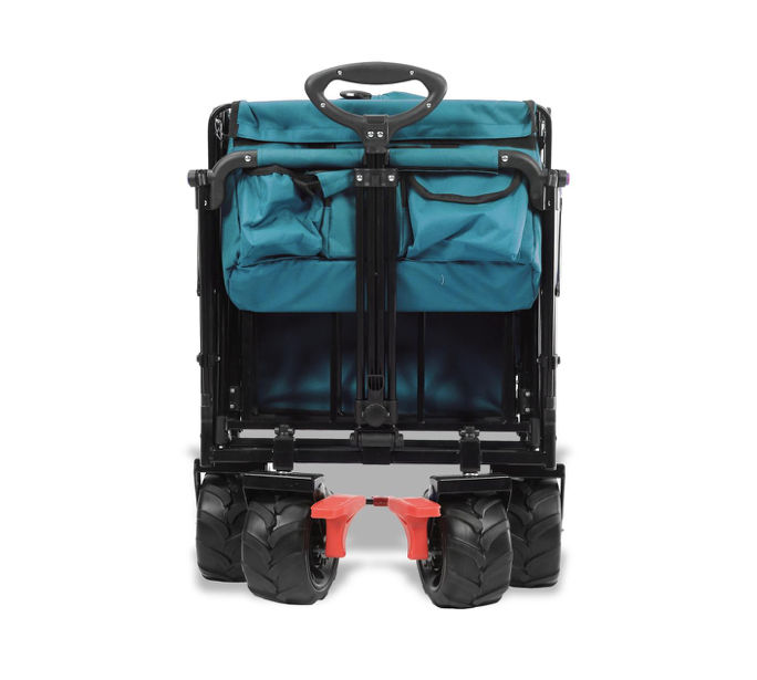 FUXTEC Strand-Bollerwagen FX-CTB800, in türkis, UV-Sonnendach,Schiebegriff, Innenraumverlängerung