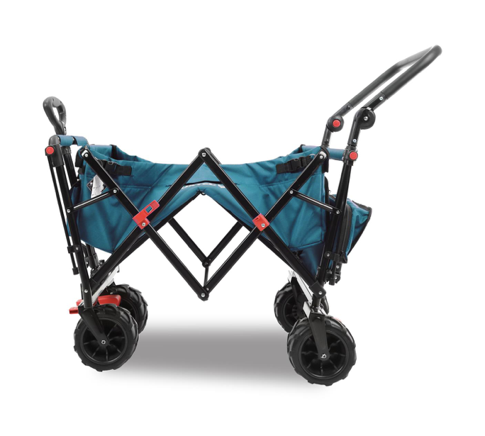 FUXTEC Strand-Bollerwagen FX-CTB800, in türkis, UV-Sonnendach,Schiebegriff, Innenraumverlängerung