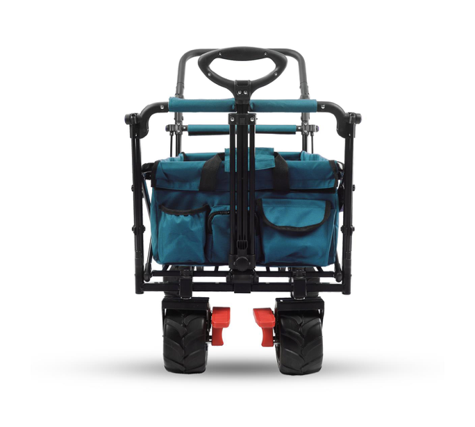 FUXTEC Strand-Bollerwagen FX-CTB800, in türkis, UV-Sonnendach,Schiebegriff, Innenraumverlängerung