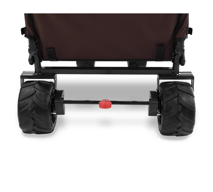 FUXTEC Strand-Bollerwagen FX-CTB800, in braun, UV-Sonnendach,Schiebegriff, Innenraumverlängerung