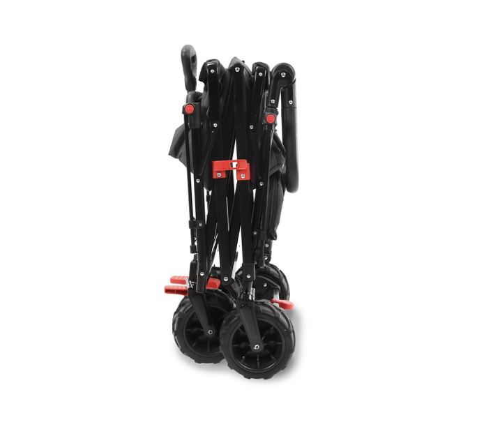 FUXTEC Strand-Bollerwagen FX-CTB800, in grau, UV-Sonnendach,Schiebegriff, Innenraumverlängerung