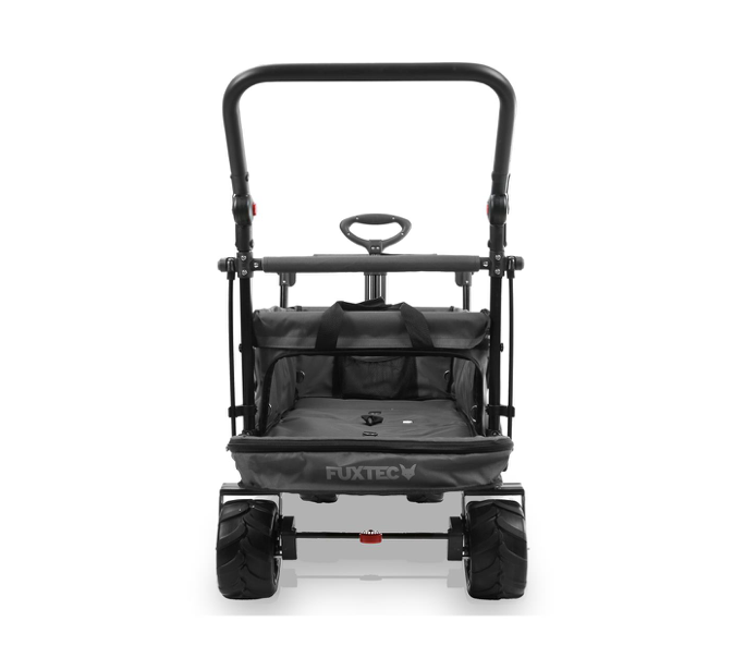FUXTEC Strand-Bollerwagen FX-CTB800, in grau, UV-Sonnendach,Schiebegriff, Innenraumverlängerung