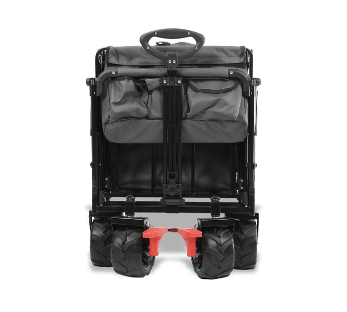 FUXTEC Strand-Bollerwagen FX-CTB800, in grau, UV-Sonnendach,Schiebegriff, Innenraumverlängerung